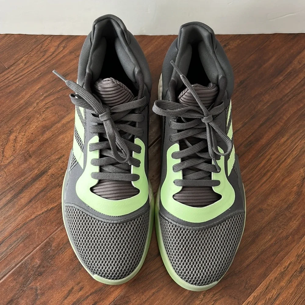 Adidas Men’s 14 Gray & Green Athletic Sneakers NWOT - Picture 7 of 7